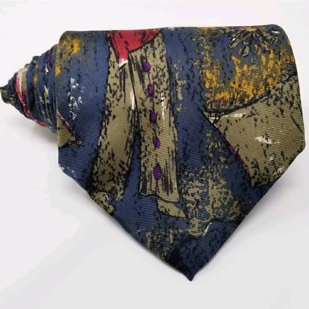 Structure Cowboy Wild West Campfire Novelty Tie
